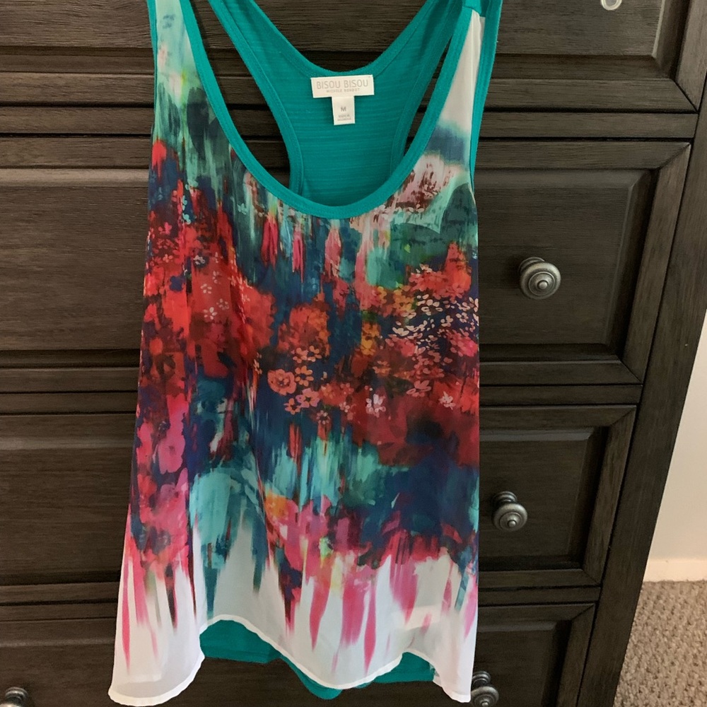 Bisou Bisou seafoam green tank size M